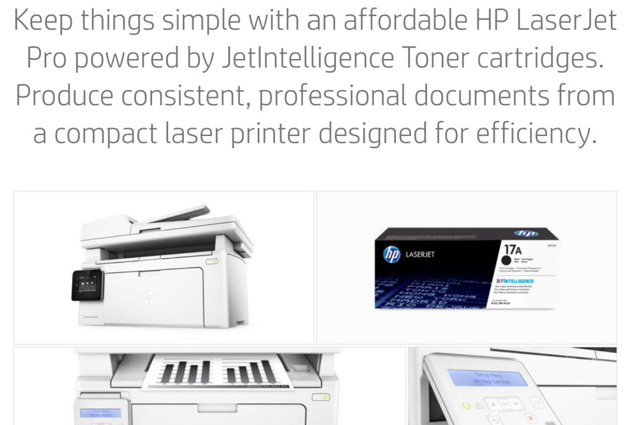 پرینتر تک کاره ، سه کاره و چهار کاره جدید HP با تونر HP 17A