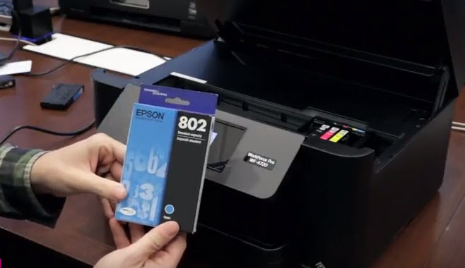 نحوه ی نصب کارتریج Epson 802