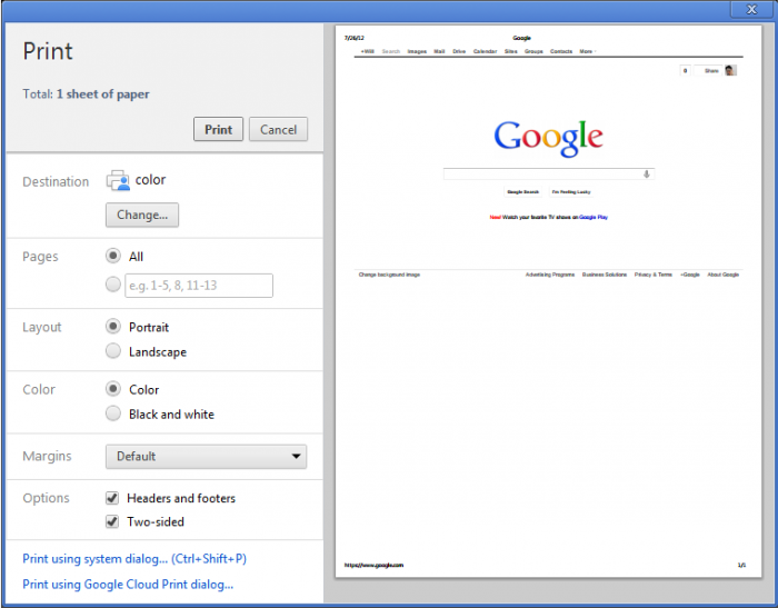 مراحل ساده برای چاپ یک صفحه وب